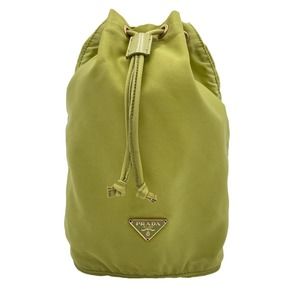 Prada Authentic Drawstring Tessuto Bucket Pouch